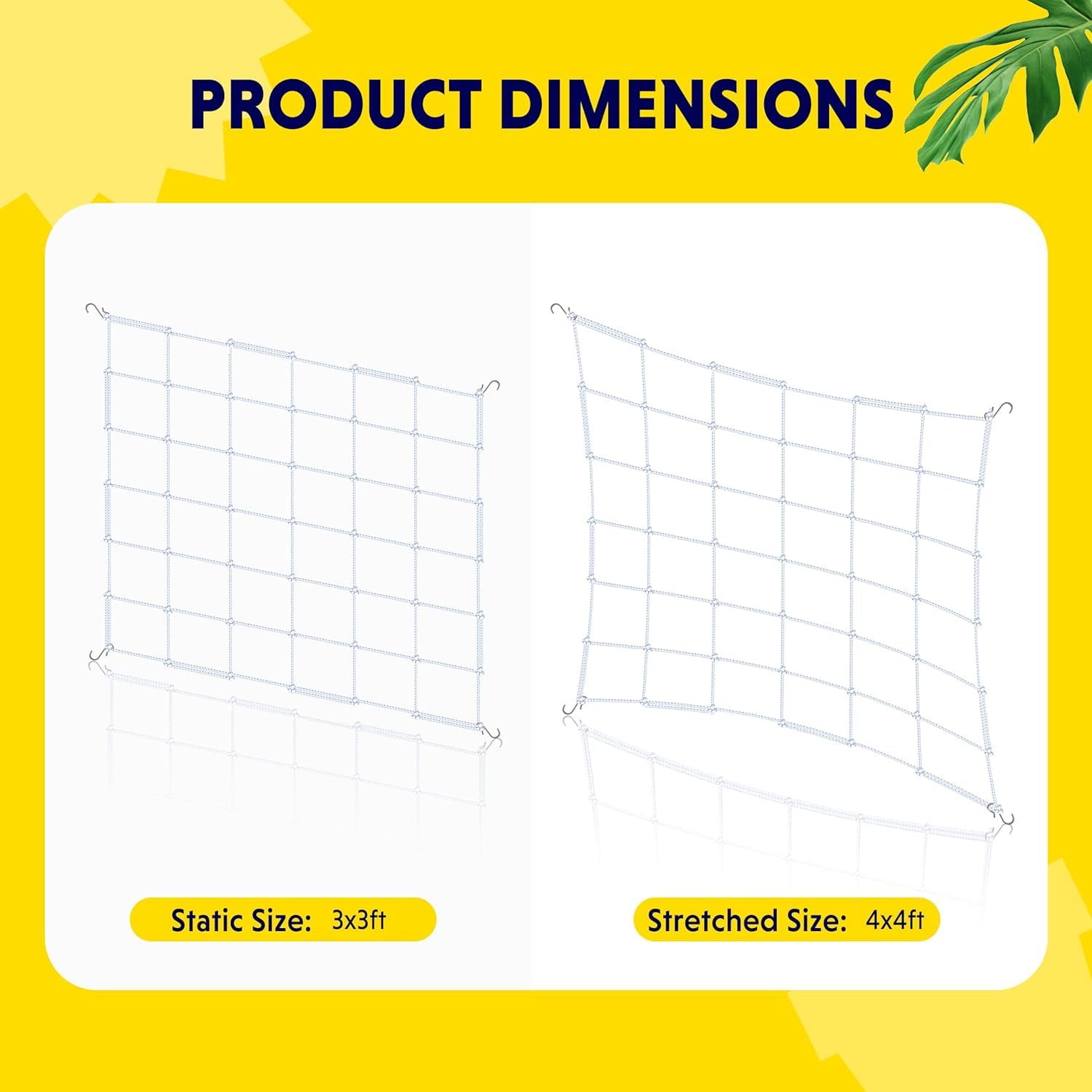 iPower 4x4FT Flexible Elastic Trellis Netting with Hooks Tent Grow Room, Flowers, Vegetables, Climbing Plants Support, 4' x 4', White - Image 5