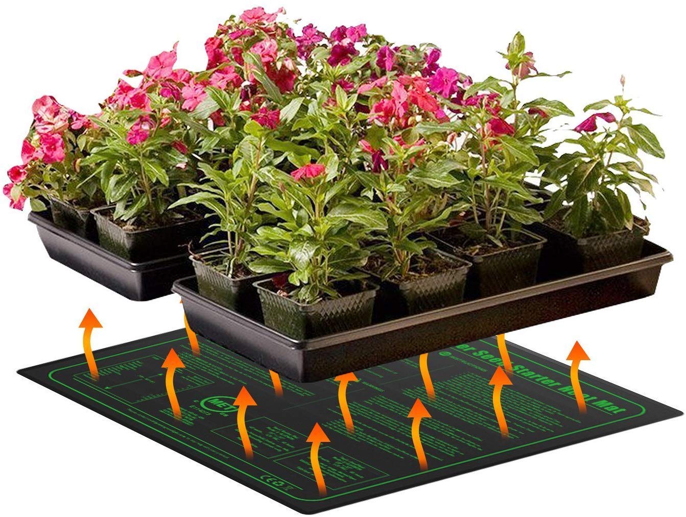 iPower GLHTMTM-A 20" x 20" Waterproof Durable Seedling Heat Mat Warm Hydroponic Plant for Indoor Gardening Germination Starting, black - Image 5