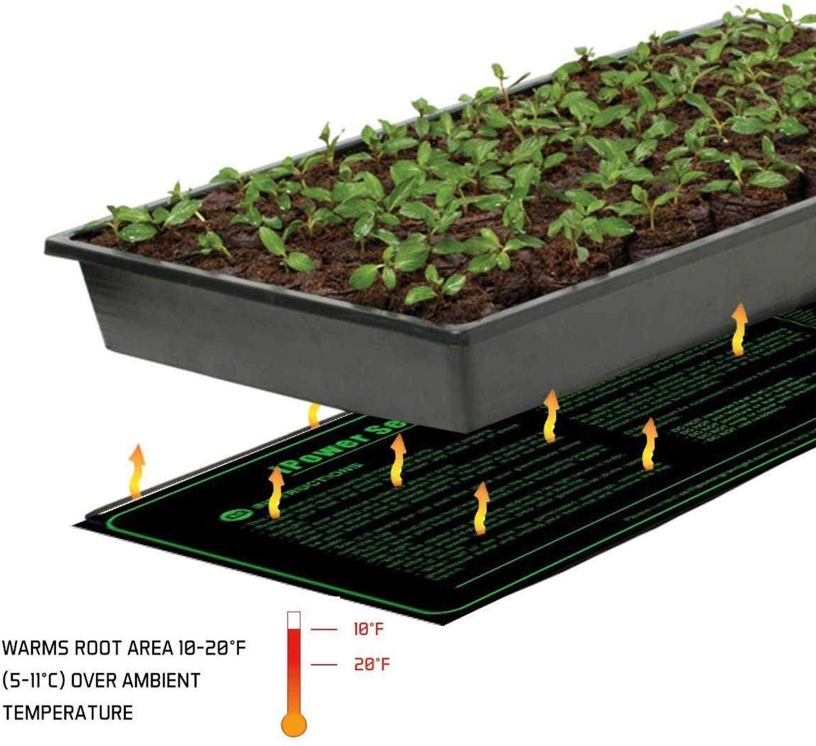iPower GLHTMTM-A 20" x 20" Waterproof Durable Seedling Heat Mat Warm Hydroponic Plant for Indoor Gardening Germination Starting, black - Image 6